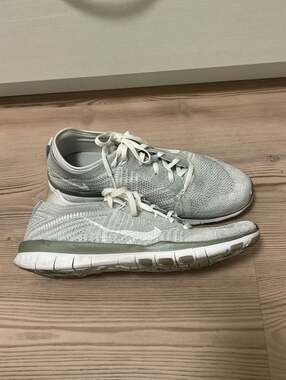Nike Free TR Flyknit 5.0 Metallic Silver Sparkle Training Shoes Wm 10